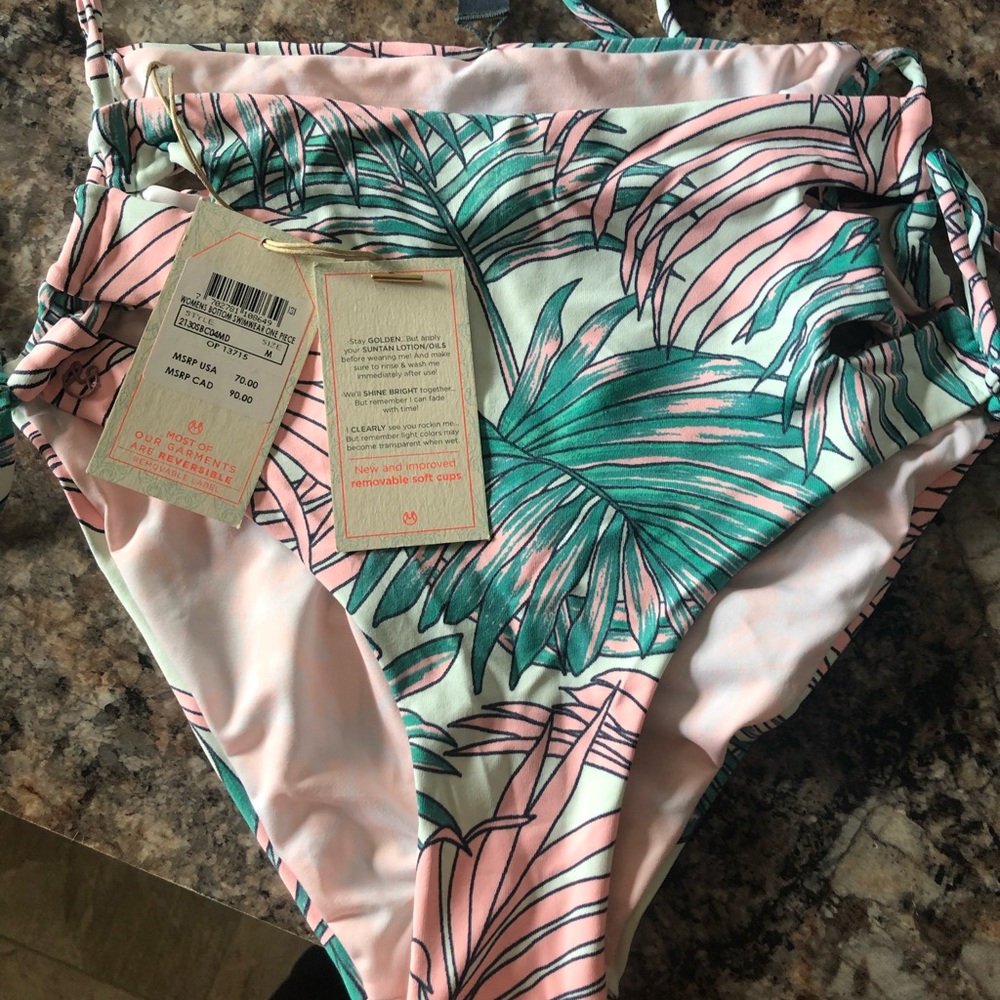 High waisted side tie swim bottoms!